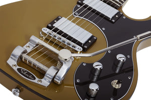 Schecter Stargazer-6 Vibrato Electric Guitar, Metallic Gold 677-SHC