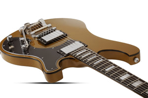 Schecter Stargazer-6 Vibrato Electric Guitar, Metallic Gold 677-SHC