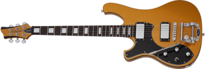 Schecter Stargazer-6 Vibrato Left-Handed Electric Guitar, Metallic Gold 687-SHC