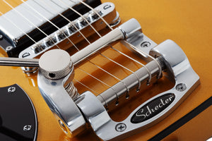 Schecter Stargazer-6 Vibrato Left-Handed Electric Guitar, Metallic Gold 687-SHC
