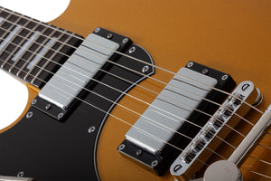 Schecter Stargazer-6 Vibrato Left-Handed Electric Guitar, Metallic Gold 687-SHC