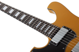 Schecter Stargazer-6 Vibrato Left-Handed Electric Guitar, Metallic Gold 687-SHC