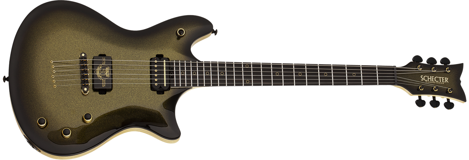 Schecter Tempest 50th Anniversary Electric Guitar, Gold Burst 4136-SHC