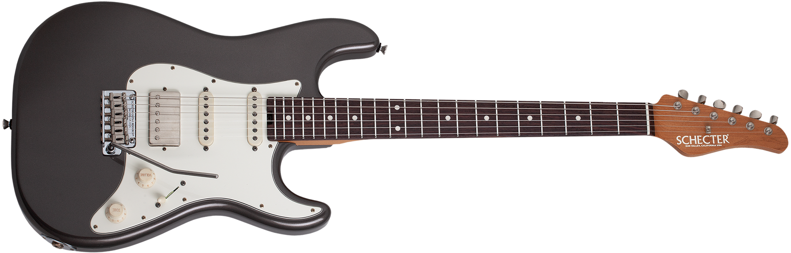 Schecter Traditional USA Wembley H/S/S Electric Guitar, Charcoal 7146-SHC