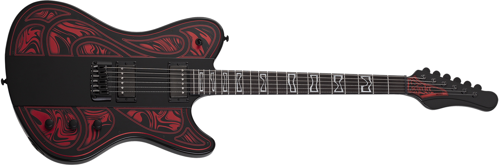 Schecter Ultra Przym Mercury Rose Electric Guitar, Gloss Black 926-SHC