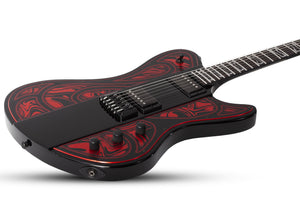Schecter Ultra Przym Mercury Rose Electric Guitar, Gloss Black 926-SHC