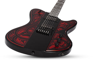 Schecter Ultra Przym Mercury Rose Electric Guitar, Gloss Black 926-SHC