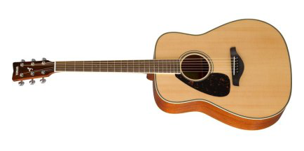 Yamaha FG820L FG Series Dreadnought 6 String LH Acoustic Guitar in Natural Gloss