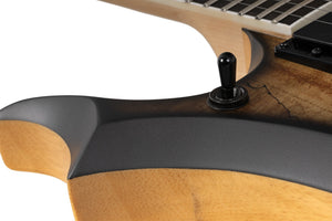 Schecter Wylde Audio Wrathmaker Left-Handed Electric Guitar, Spalted Maple with Black Burst 4590-SHC
