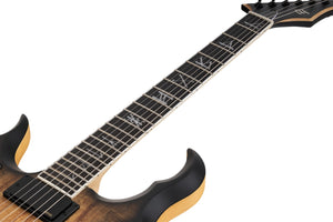 Schecter Wylde Audio Wrathmaker Left-Handed Electric Guitar, Spalted Maple with Black Burst 4590-SHC