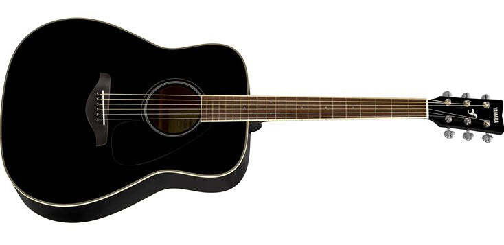 Yamaha FG820 BL FG Series Dreadnought 6 String RH Acoustic Guitar-Black