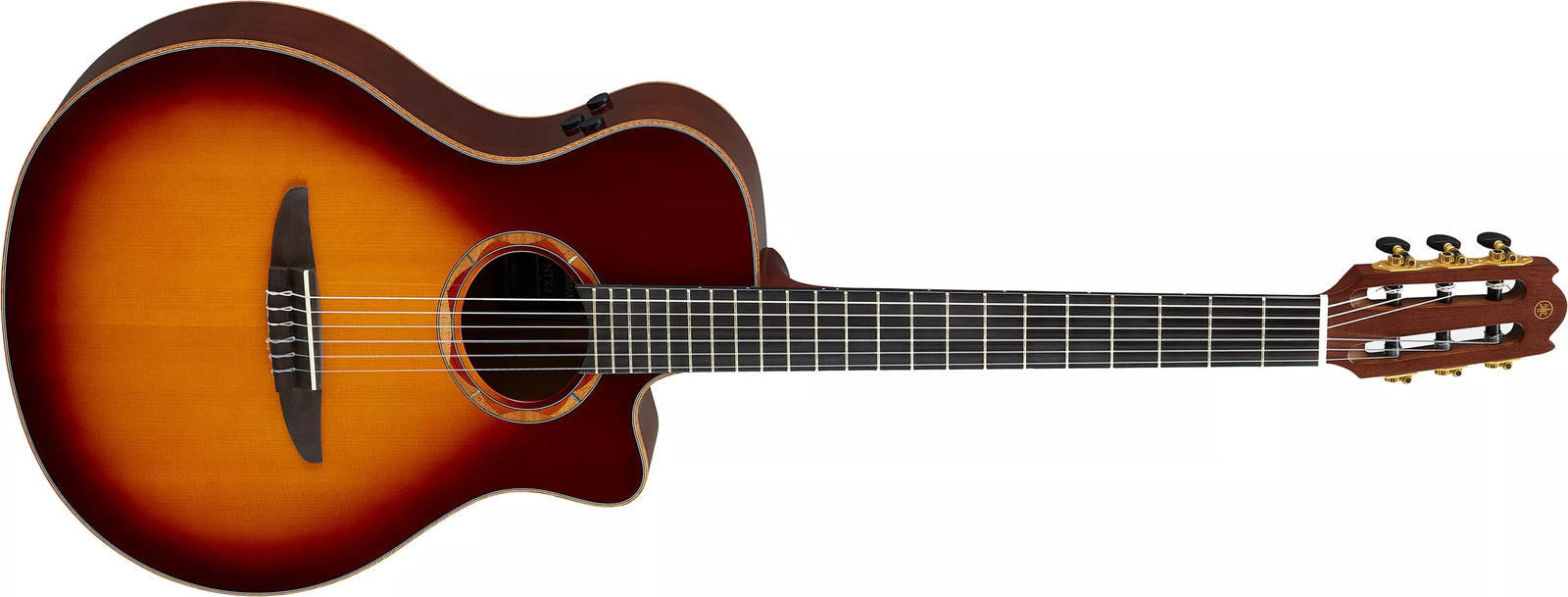 Yamaha NTX3 BS 6-Nylon String RH Acoustic Electric Classical Guitar with Case-Brown Sunburst