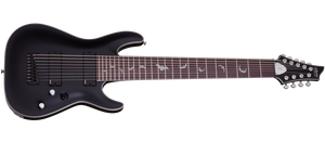 Schecter DAMIEN PLATINUM DAMIEN-PLAT-9-SBK Satin Black 9 String Guitar with EMG 909 Pickups 1193-SHC