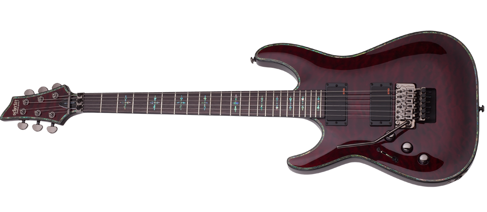 Schecter LEFT HANDED HELLRAISER HR-C-1-FR-LH-BCH Black Cherry Guitar with Floyd Rose and EMG 81TW 89 1831-SHC