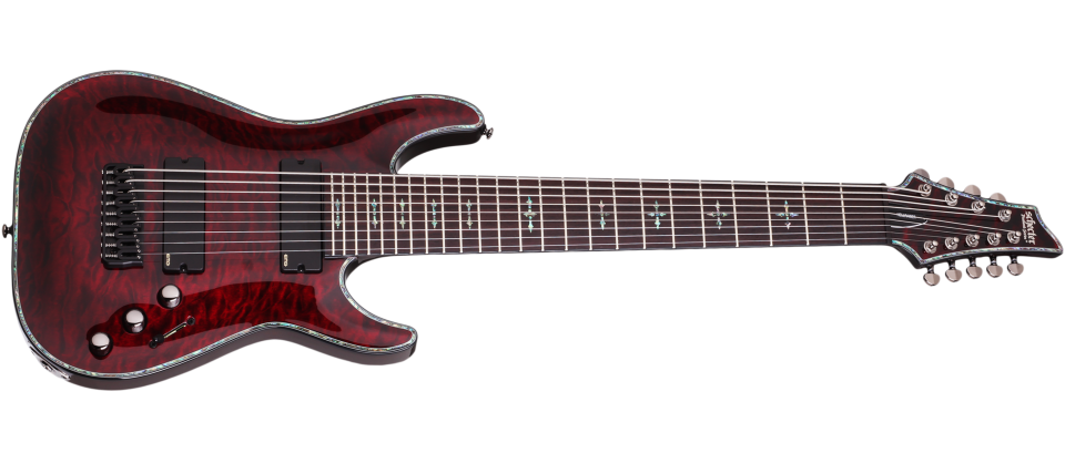Schecter HR-C-9-BCH Hellraiser Black Cherry 9 String Guitar with EMG 909 Pickups 1781-SHC
