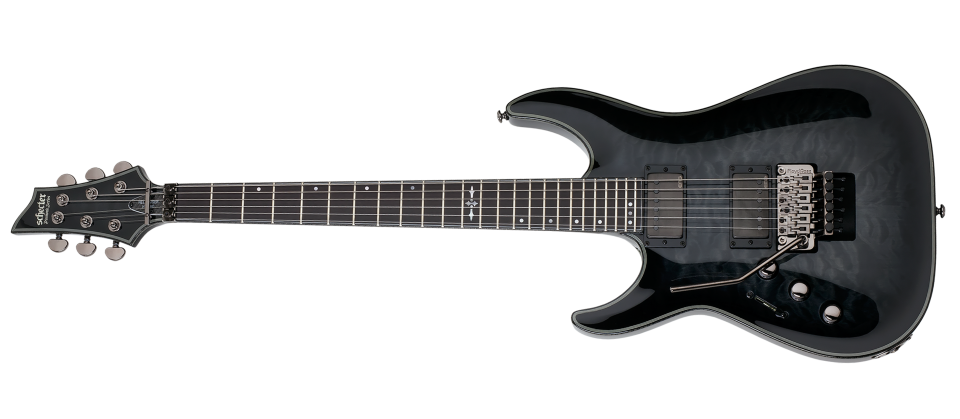 Schecter LEFT HANDED HELLRAISER HR-HYBRID-C-1-FR-LHTBB Trans Black Burst Guitar with FR and EMG 57, 66 Pickups 1929-SHC