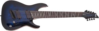 Schecter Omen Elite-8 Multiscale 8 String See-Thru Blue Burst 2467-SHC