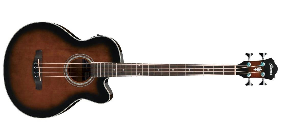 Ibanez AEB10EDVS Acoustic/Electric Bass Guitar - Dark Violin Sunburst High Gloss
