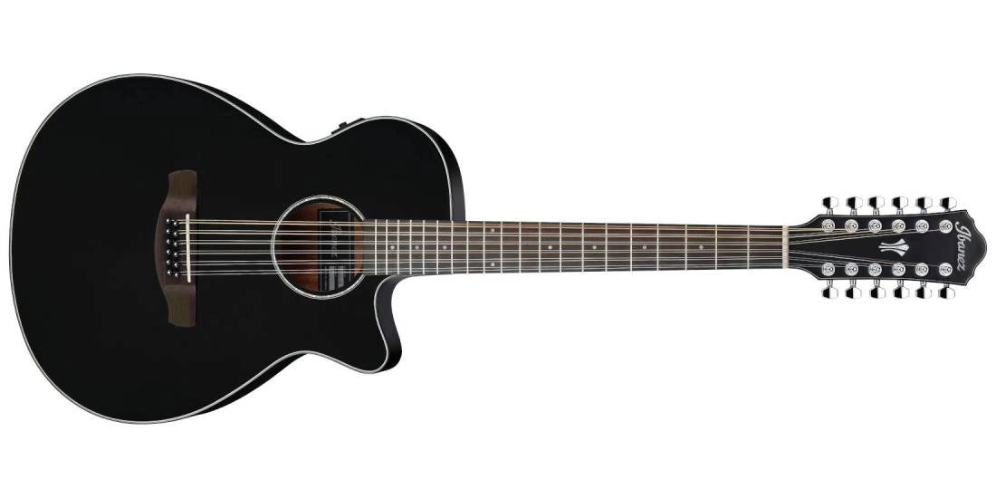 Ibanez AEG5012BK 12-String Acoustic/Electric Guitar - Black