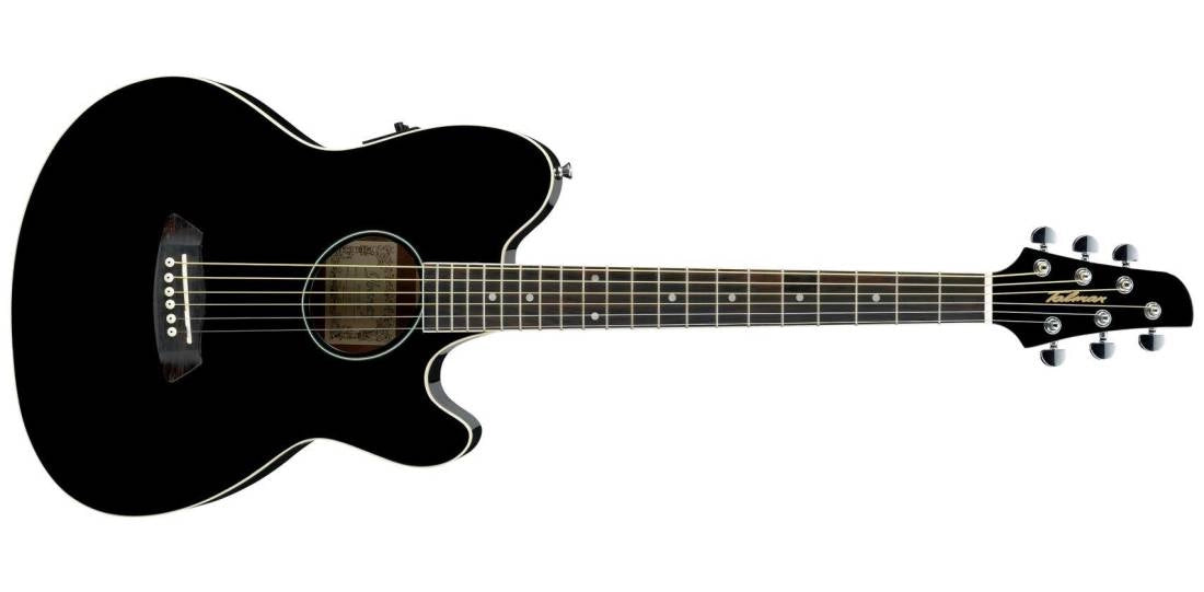 Ibanez TCY10EBK Talman Double Cutaway Acoustic/Electric Guitar - Black High Gloss