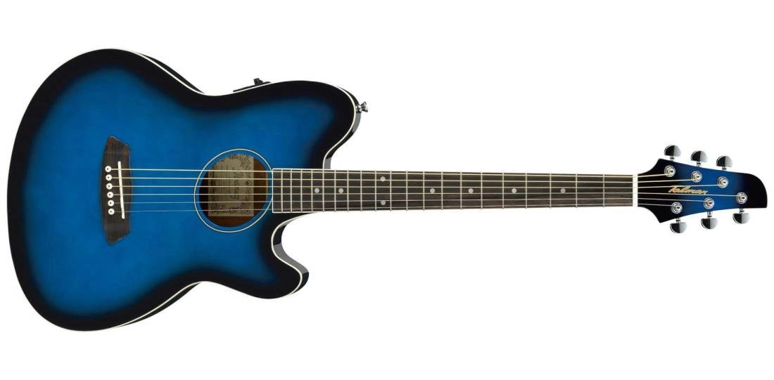 Ibanez TCY10ETBS Talman Double Cutaway Acoustic/Electric Guitar - Transparent Blue Sunburst High Gloss