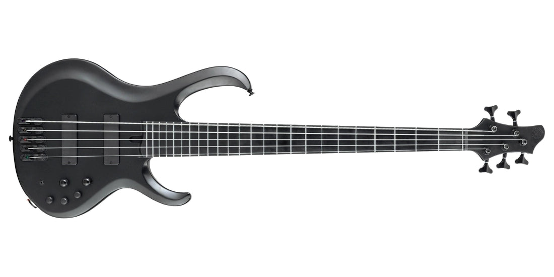Ibanez BTB625EXBKF BTB Iron Label 5-String Electric Bass - Black Flat