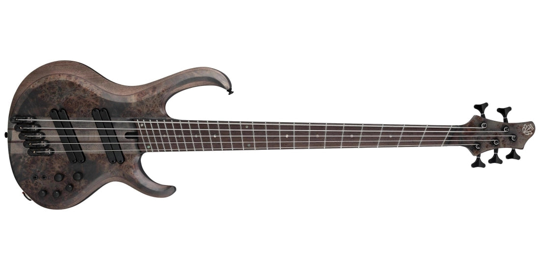 Ibanez BTB805MSTGF BTB Bass Workshop 5-String Multi scale Electric Bass w/Case - Transparent Gray Flat