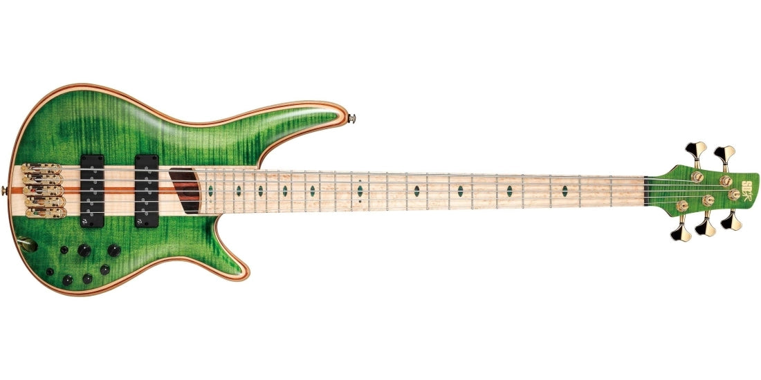 Ibanez SR5FMDXEGL SR Premium 5-String Electric Bass w/Bag - Emerald Green Low Gloss