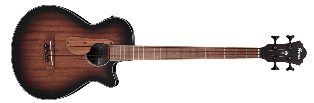 Ibanez AEGB24EMHS Acoustic/Electric Bass Guitar - Mahogany Sunburst Gloss