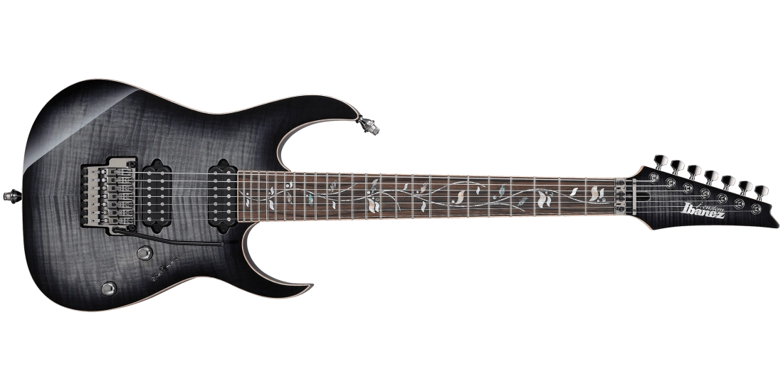 Ibanez RG8527BRE RG J Custom 7-String Electric Guitar with Hardshell Case - Black Rutile