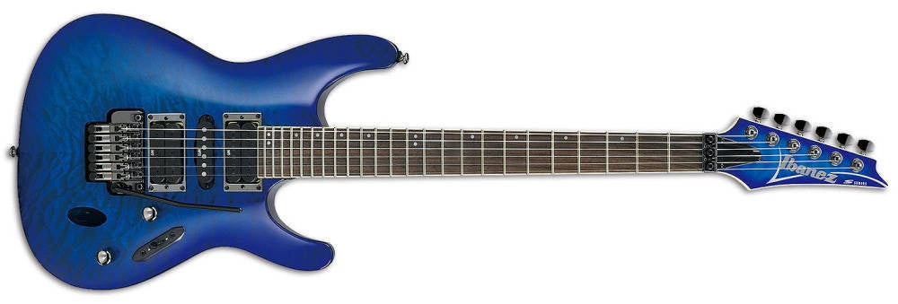 Ibanez S670QMSPB S Series Electric Guitar - Sapphire Blue Sunburst