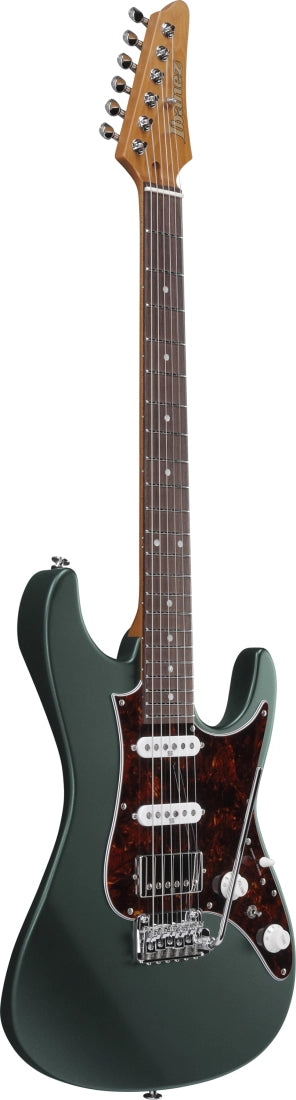 Ibanez AZ Prestige 6-String Electric Guitar with Hardshell Case - Ivy Green Metallic Flat AZ2204NVGF