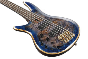 Ibanez SR2605LCBB SR Premium 5-String Electric Bass w/Bag, Left Handed - Cerulean Blue Burst