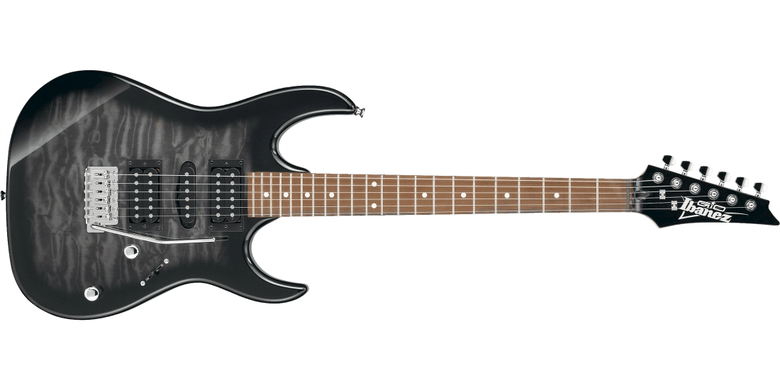Ibanez GRX70QATKS GIO Series Electric Guitar w/Tremolo - Transparent Black Sunburst