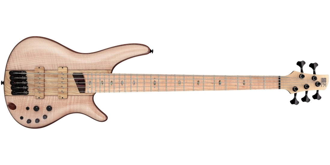 Ibanez SR5FMDX2NTL SR Premium 5-String Electric Bass w/Bag - Natural Low Gloss