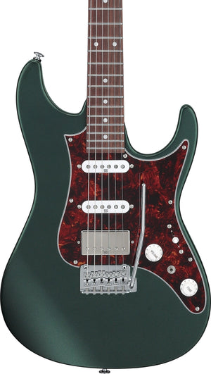 Ibanez AZ Prestige 6-String Electric Guitar with Hardshell Case - Ivy Green Metallic Flat AZ2204NVGF