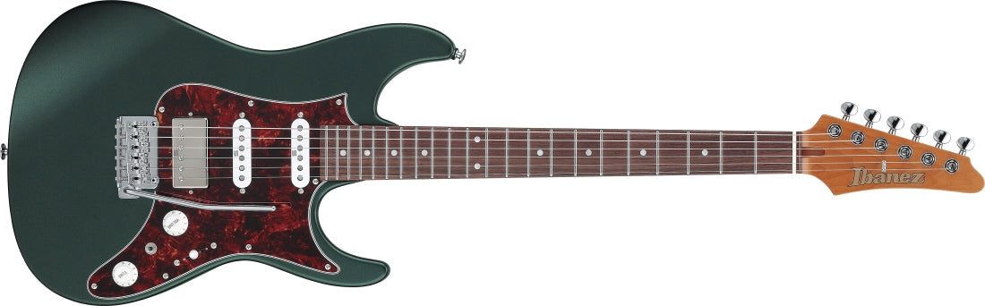 Ibanez AZ Prestige 6-String Electric Guitar with Hardshell Case - Ivy Green Metallic Flat AZ2204NVGF