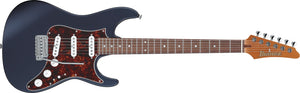 Ibanez AZ Prestige 6-String Electric Guitar with Hardshell Case - Dark Tide Blue Flat AZ2203NTDBF