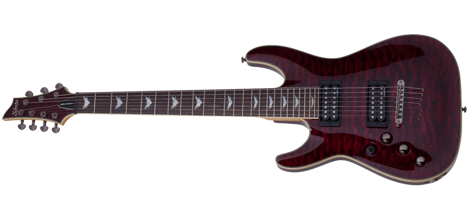 Schecter OMEN-EXT-7-LH-BCH Left Handed Black Cherry 2013-SHC