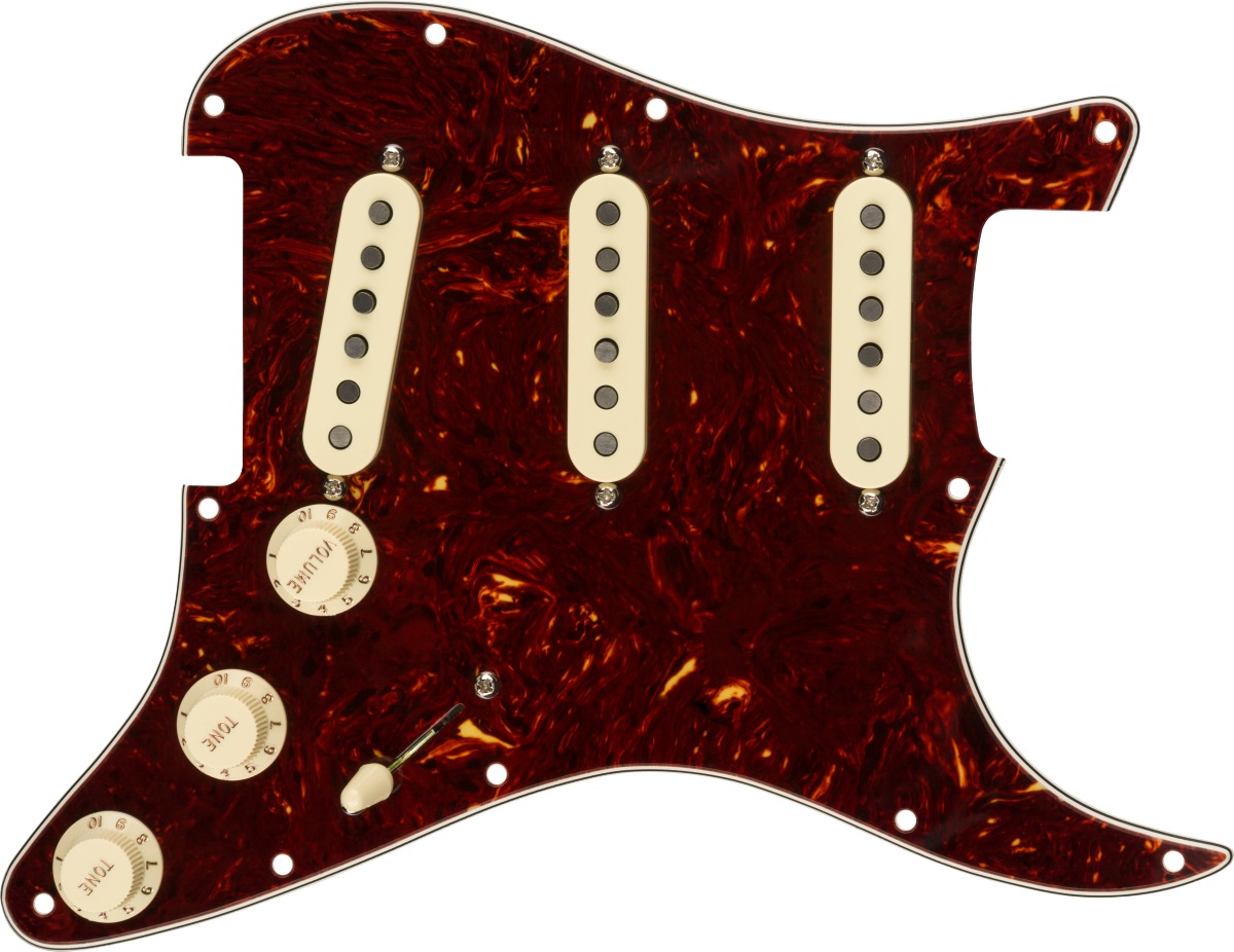 Fender Pre-Wired Strat Pickguard, Tex-Mex SSS, Tortoise Shell 11 Hole PG MODEL #: 0992343500