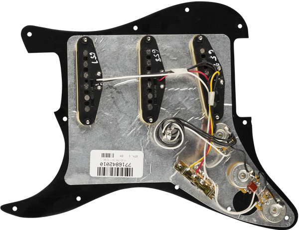 ギター Fender Pre-Wired Strat PG Fender Pre-Wired Strat Pickguard, Custom Shop Fat 50's SSS