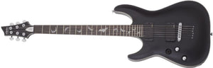 Schecter Solidbody Electric Guitar, Left-handed, with Mahogany Body, 3-pc Maple Neck - Satin Black 1182-SHC