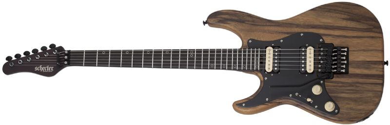 Schecter Sun Valley Super Shredder Exotic Left-Handed Electric Guitar, Black Limba 1267-SHC