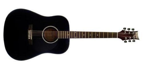 BeaverCreek BCTD101 Dreadnought Acoustic Guitar in Black - The Guitar World