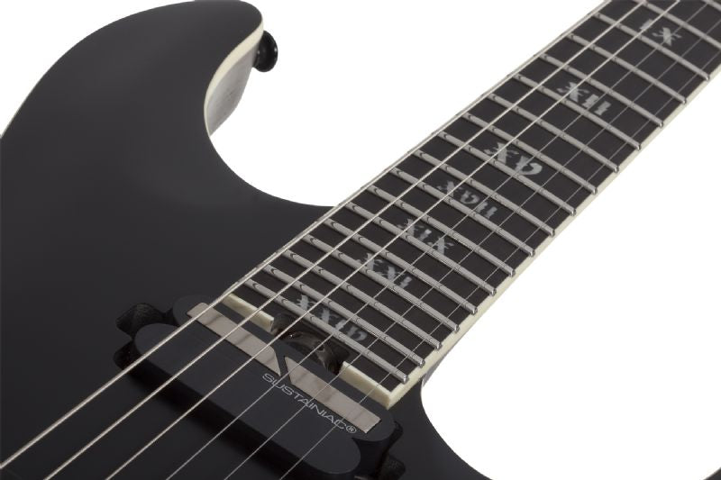 Schecter C-1 HT S SLS Elite Evil Twin Electric Guitar, Satin Black 