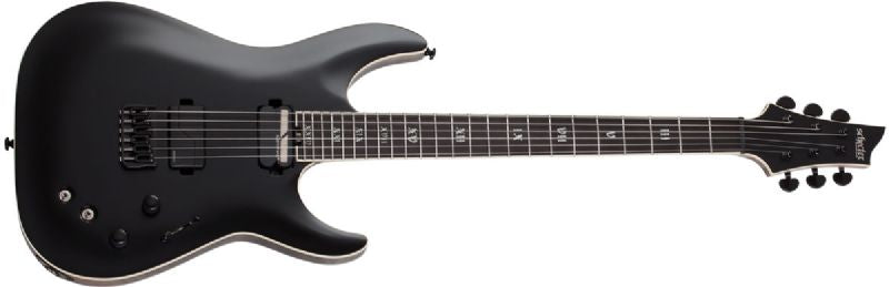 Schecter C-1 HT S SLS Elite Evil Twin Electric Guitar, Satin Black 1339-SHC