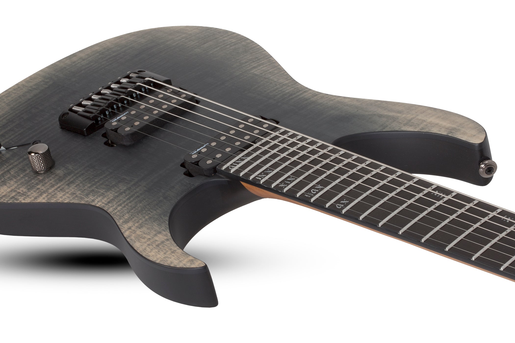 SCHECTER Banshee Mach-7 7-String Electric Guitar, Fallout Burst