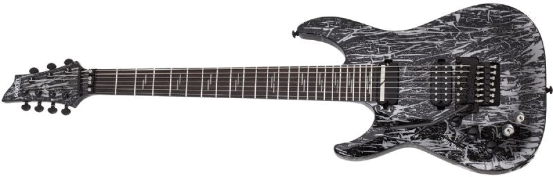 Schecter C-7 Multiscale Silver Mountain Fr-S Left-Handed Electric Guitar, Silver Mountain 1468-SHC
