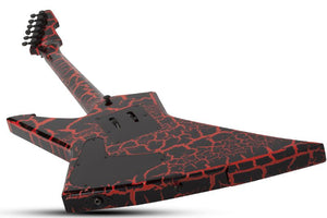 Schecter Balsac E-1 Fr Electric Guitar, Black Orange Crackle Item 1559-SHC