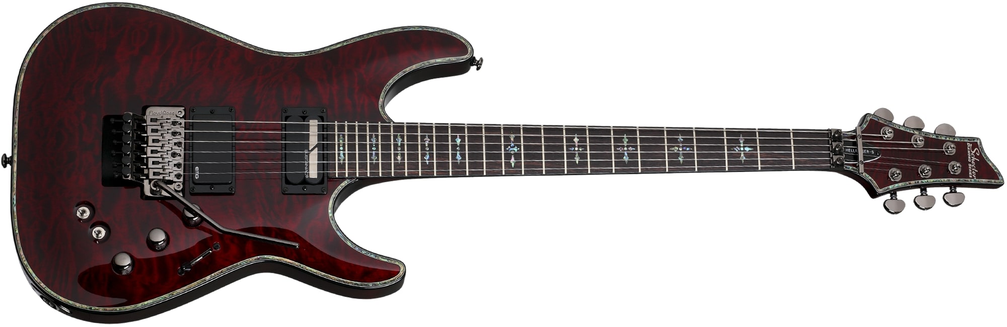 Schecter Hellraiser C-1 with Floyd Rose and Sustainiac 6 String Electric Guitar - Black Cherry 1826-SHC - The Guitar World
